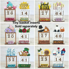 Load image into Gallery viewer, Count Down Flower Basket Interchangeable (Original and TINY) File SVG, Holiday, Calendar Flower Tiered Tray, Glowforge, LuckyHeartDesignsCo