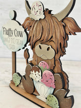 Load image into Gallery viewer, Highland Summer Ice Cream Standing File SVG, Glowforge, Cow, Farm, Beach, Tiered Tray LuckyHeartDesignsCo