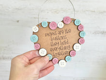 Load image into Gallery viewer, Button Mother's Day Pop Out Craft Kit File SVG, Mum, Nana, Present, Grandma, Gift, Glowforge, LuckyHeartDesignsCo