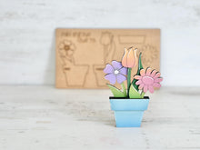 Load image into Gallery viewer, Flower Pot Pop Out Craft Kit File SVG, Spring, Mother's Day Grandma Flowers, Glowforge, LuckyHeartDesignsCo
