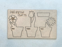 Load image into Gallery viewer, Flower Pot Pop Out Craft Kit File SVG, Spring, Mother's Day Grandma Flowers, Glowforge, LuckyHeartDesignsCo
