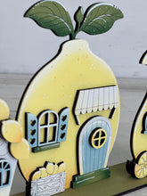Load image into Gallery viewer, Lemon Standing Houses File SVG, Glowforge, Summer, Spring, Fruit, Lemonade, LuckyHeartDesignsCo