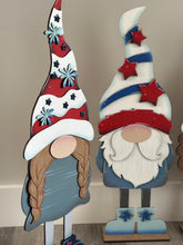 Load image into Gallery viewer, July America Long Hat Porch Gnome Interchangeable File SVG, USA, Holiday, Seasonal Glowforge LuckyHeartDesignsCo