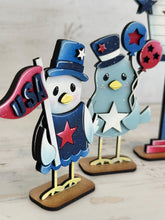 Load image into Gallery viewer, July Americana Birds Standing File SVG, America, USA, Fourth, Flag, Statue of Liberty, Holiday Decor, Glowforge, LuckyHeartDesignsCo