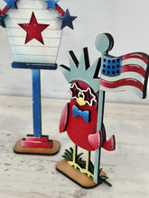 Load image into Gallery viewer, July Americana Birds Standing File SVG, America, USA, Fourth, Flag, Statue of Liberty, Holiday Decor, Glowforge, LuckyHeartDesignsCo