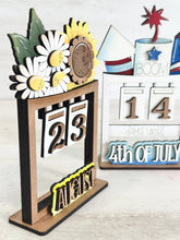 Load image into Gallery viewer, Count Down Flower Basket Interchangeable (Original and TINY) File SVG, Holiday, Calendar Flower Tiered Tray, Glowforge, LuckyHeartDesignsCo