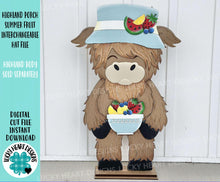 Load image into Gallery viewer, Highland Porch Summer Fruit Interchangeable Hats File SVG, (hat only) Seasonal Cow Holiday Farm, Watermelon, Glowforge, LuckyHeartDesignsCo