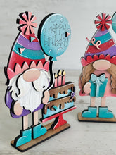 Load image into Gallery viewer, Gnome Birthday Standing File SVG, Tiered Tray, Balloons, Cake, Celebrate, Glowforge, LuckyHeartDesignsCo