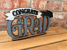 Load image into Gallery viewer, Graduation Shelf Sitter Sign File SVG, School, Tiered Tray, Glowforge, LuckyHeartDesignsCo