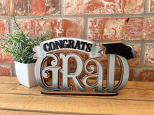 Load image into Gallery viewer, Graduation Shelf Sitter Sign File SVG, School, Tiered Tray, Glowforge, LuckyHeartDesignsCo