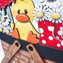 Load image into Gallery viewer, Spring Duck For The Flower Basket Interchangeable File SVG, TINY, Floral, Daisy, Umbrella, Boots Tiered Tray, Glowforge, LuckyHeartDesignsCo
