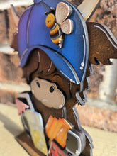 Load image into Gallery viewer, Summer Treats Highland Cow Standing File SVG, Glowforge, Bee, Watermelon, Lemonade, Popsicle, Farm, Beach, Tiered Tray LuckyHeartDesignsCo