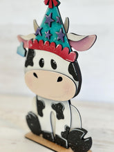 Load image into Gallery viewer, New Dairy Cow Animal Hats Interchangeable MINI File SVG, Seasonal Leaning sign, Holiday, Farm Tiered Tray Glowforge, LuckyHeartDesignsCo