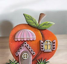 Load image into Gallery viewer, Peaches Standing Houses File SVG, Glowforge, Summer, Spring, Fruit, Farm, Lemonade, LuckyHeartDesignsCo
