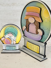 Load image into Gallery viewer, Summer Fun Gnome Snow Globe Interchangeable File SVG, TINY, Glowforge, Pool, Beach, Sun, Swim, Sunny, Tiered Tray LuckyHeartDesignsCo