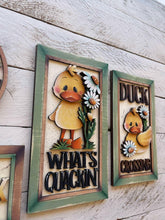 Load image into Gallery viewer, Duck Sign Bundle Set File SVG, Glowforge, Spring, Summer, Cure, Daisy, LuckyHeartDesignsCo