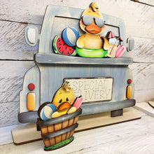 Load image into Gallery viewer, Summer Duck For The Flower Basket Interchangeable File SVG, TINY, Lemonade, Beach Ball Swim Pool Tiered Tray, Glowforge, LuckyHeartDesignsCo