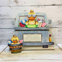 Load image into Gallery viewer, Summer Duck For The Flower Basket Interchangeable File SVG, TINY, Lemonade, Beach Ball Swim Pool Tiered Tray, Glowforge, LuckyHeartDesignsCo