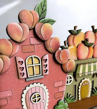 Load image into Gallery viewer, Peaches Standing Houses File SVG, Glowforge, Summer, Spring, Fruit, Farm, Lemonade, LuckyHeartDesignsCo