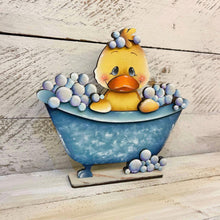 Load image into Gallery viewer, Duck Bathtub File SVG, Duck, Tub, Bubbles, Bathtub, Farm Glowforge, LuckyHeartDesignsCo