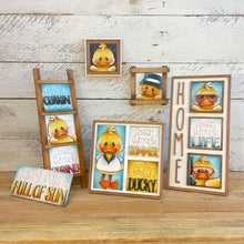 Load image into Gallery viewer, Summer Spring Duck MINI Interchangeable Leaning Sign File SVG, Farm, Beach, Pool, Sunglasses, Tiered Tray Glowforge, LuckyHeartDesignsCo