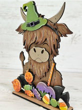 Load image into Gallery viewer, Halloween Highland Candy File SVG, Pumpkin, Witch, Jack-o-lantern, Farm, Tiered Tray Glowforge, LuckyHeartDesignsCo