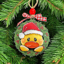 Load image into Gallery viewer, Duck Christmas Ornament File SVG, Holiday, craft, Santa, Rudolph, Reindeer, Candy Cane, Present, Glowforge, LuckyHeartDesignsCo