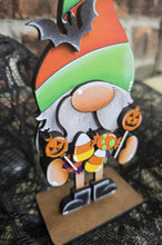 Load image into Gallery viewer, Gnome Halloween Ghost Standing File SVG, Glowforge, Tiered Tray, Mummy, Pumpkin, Witch, Cat, Vampire, LuckyHeartDesignsCo