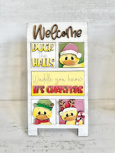 Load image into Gallery viewer, Christmas Duck MINI Interchangeable Leaning Sign File SVG, Santa, Reindeer, Rudolph Farm Tiered Tray Glowforge, LuckyHeartDesignsCo