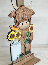Load image into Gallery viewer, Highland Sunflower for the Birdhouse Interchangeable File SVG, Glowforge, Summer, Fall, Seasonal, Holiday, Bird house, LuckyHeartDesignsCo