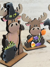Load image into Gallery viewer, Halloween Moose Standing File SVG, Pumpkin, Witch, Jack-o-lantern, Farm, Bat, Candy, Mummy, Tiered Tray Glowforge, LuckyHeartDesignsCo