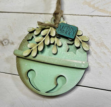 Load image into Gallery viewer, Bell Christmas Ornament File SVG, Craft, Kids, Santa, Farmhouse, Rustic, Glowforge, LuckyHeartDesignsCo