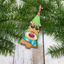 Load image into Gallery viewer, Christmas Friends Tree Ornament File SVG, Santa, Rudolph, Elf, Penguin, Claus, Snowman, Gingerbread, Stocking Glowforge, LuckyHeartDesignsCo