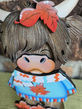 Load image into Gallery viewer, Sweater Weather Highland Fall Standing File SVG, Pumpkin, Leaves, Autumn, Farm, Tiered Tray Glowforge, LuckyHeartDesignsCo