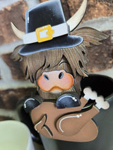 Load image into Gallery viewer, Highland Thanksgiving Mug Hugger File SVG, Glowforge Tiered Tray Decor Holiday Pie, Turkey, Plant Hugger Trick or Treat, LuckyHeartDesignsCo