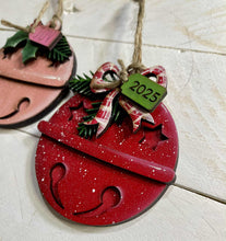 Load image into Gallery viewer, Bell Christmas Ornament File SVG, Craft, Kids, Santa, Farmhouse, Rustic, Glowforge, LuckyHeartDesignsCo