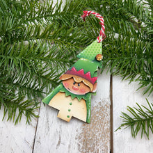 Load image into Gallery viewer, Christmas Friends Tree Ornament File SVG, Santa, Rudolph, Elf, Penguin, Claus, Snowman, Gingerbread, Stocking Glowforge, LuckyHeartDesignsCo