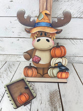 Load image into Gallery viewer, Moose Fall for the Birdhouse Interchangeable File SVG, Glowforge, Leaves, Leaf, Scarecrow, Pumpkin, Holiday Shapes, LuckyHeartDesignsCo