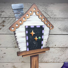 Load image into Gallery viewer, Frog Witch Halloween for the Birdhouse Interchangeable File SVG, Glowforge, Fall Trick or Treat Seasonal Holiday Shapes, LuckyHeartDesignsCo