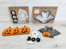 Load image into Gallery viewer, Halloween Pop Out Kids Craft Kit File SVG, Ghost, Bat, Boo, Punch Out, Jack-o-Lantern, Pumpkin, Glowforge, LuckyHeartDesignsCo