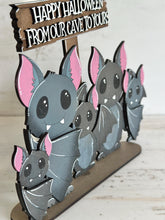 Load image into Gallery viewer, Bat Halloween Family Standing File SVG, Trick or Treat, Personalized, Tiered Tray Glowforge, LuckyHeartDesignsCo