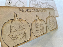 Load image into Gallery viewer, Halloween Pop Out Kids Craft Kit File SVG, Ghost, Bat, Boo, Punch Out, Jack-o-Lantern, Pumpkin, Glowforge, LuckyHeartDesignsCo