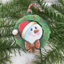 Load image into Gallery viewer, Snowman Cute Christmas Ornament File SVG, Glowforge, Santa, Reindeer, Candy Cane, Snowmen, Elf, Rudolph, Wreath, LuckyHeartDesignsCo