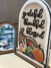 Load image into Gallery viewer, Table Top Tall Arch Sign Interchangeable File SVG, TINY, FRAME only, Farmhouse Glowforge, Seasonal, Holiday, Tiered Tray LuckyHeartDesignsCo