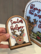 Load image into Gallery viewer, Christmas Reindeer Tall Arch Sign Interchangeable File SVG, TINY, INSERT only Rudolph, Glowforge, Holiday, Tiered Tray LuckyHeartDesignsCo