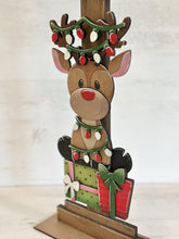 Load image into Gallery viewer, Reindeer Cute Christmas for the Birdhouse Interchangeable File SVG, Presents Rudolph Seasonal Holiday, Glowforge, Laser, LuckyHeartDesignsCo