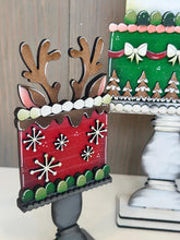 Load image into Gallery viewer, Christmas Cake Stand Interchangeable File SVG, (Cakes ONLY) Santa, Reindeer, Candy Cane Glowforge, Holiday, Tiered Tray LuckyHeartDesignsCo