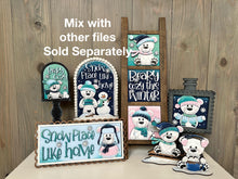Load image into Gallery viewer, Bear Cute Winter Tall Arch Sign Interchangeable File SVG, TINY, INSERT only Snowmen Snowman Glowforge, Holiday, Tiered LuckyHeartDesignsCo
