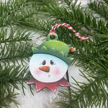 Load image into Gallery viewer, Snowman Cute Christmas Ornament File SVG, Glowforge, Santa, Reindeer, Candy Cane, Snowmen, Elf, Rudolph, Wreath, LuckyHeartDesignsCo