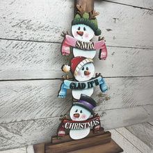 Load image into Gallery viewer, Snowman Cute Christmas for the Birdhouse Interchangeable File SVG, Santa Frosty Seasonal, Holiday Shapes, Glowforge, LuckyHeartDesignsCo